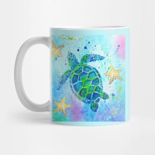 Sea Turtle with Starfish Mug